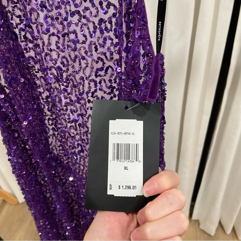 Retrofete Clarisse Sheer Sequin Dress - Picture 4 of 8